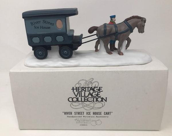 Department 56 5959-5 River Street Ice House Cart--Heritage Village Collection