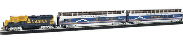 Bachmann 00743 Alaska Railroad McKInley Explorer Passenger Train Set HO SCALE NEW