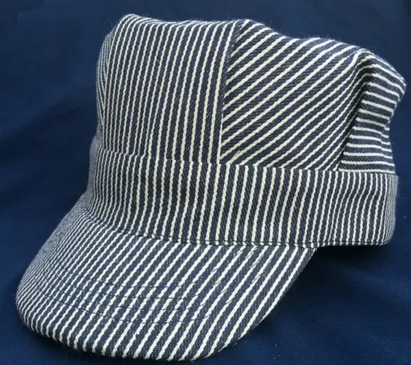 TRAIN ENGINEER HAT BLUE STRIPE ADULT  NEW