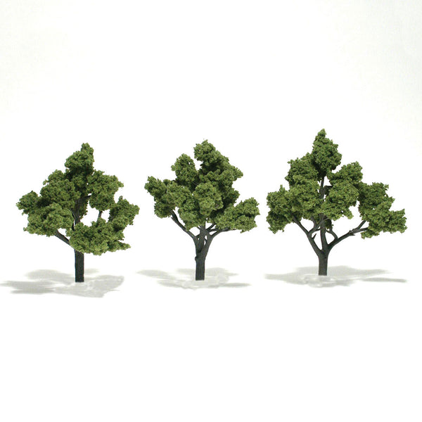 Woodland Scenics WDS TR1509 WDS1509 Light Green Trees - 3/pkg O SCALE NEW