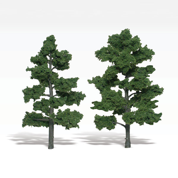 Woodland Scenics WDS TR1516 WDS1516 Medium Green TREES - 2/pkg O SCALE NEW