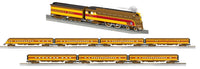 Lionel 2431750 Union Pacific UP Legacy 4-4-2 #2800 with 2427520 UP 18" Aluminum 4 pack passenger car set and 2427530 UP 18" Aluminum 3 pack Passenger car Limited O Scale NEW