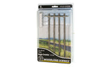 Woodland Scenics WDS2280 Pre-Wired Poles Single Crossbar O Scale