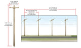 Woodland Scenics WDS2280 Pre-Wired Poles Single Crossbar O Scale