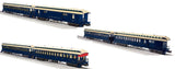 Lionel 2227490 Wabash Wood Passenger Cars Baggage / Coach, 2227500 Combine / Coach AND 2227510 Coach / Observation (Set of 6 cars) O Scale NEW