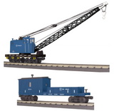 MTH 30-79583 Westinghouse Amercian Crane Car and 30-79587  Crane Tender Car O Scale NEW