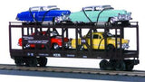 MTH Railking 30-7628 Auto Carrier Flat Car - ERTL 52 Cadillacs  & 49 Ford Coupes O SCALE NEW
