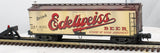 Atlas 6705-2 40' Woodsided Reefer car Edelweiss beer#18303 O SCALE WEATHERED AS IS Like New