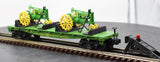 MTH Railking 30-7028A John Deere Flat Car O SCALE Like New