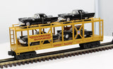MTH 30-7674 TTOS Auto Carrier W/ 4 T-Birds O SCALE Like New