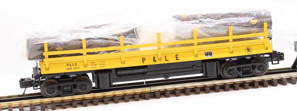 MTH Premier 20-98949 Pittsburgh & Lake Erie Operating Log Car O SCALE Used Excellent Damaged Box