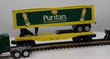 K-Line K-22050 Puritan Trailer and Flat Car Withv Tractor O SCALE Used