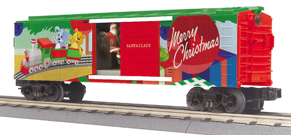 MTH Railking 30-79642 Christmas Operating Box Car w/Santa O SCALE NEW