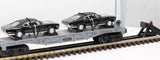 MTH Railking 30-7661 Auto Transport Flat Car w/Ertlr 1970 Nova O SCALE Like New