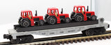 Lionel 6-16907 Flat Car W/Farm Tractors O Scale Used