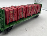 MTH Railking 30-76601 Christmas RailKing Flat Car - w/Bulkheads & LCL Containers O SCALE Like New