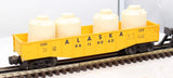 Lionel 6-9385 ALASKA GONDOLA with Canisters O Scale Used Damaged Box