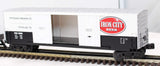 MTH Railking 30-74404 Iron City RailKing 50' Double Door Plugged Boxcar O SCALE Like New
