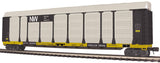 MTH Premier 20-95340 Norfolk & Western Premier Corrugated Auto Carrier CTTX With O SCALE Used Excellent as is detail piece