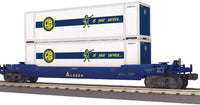MTH Railking 30-76437 Alaska Husky Stack Car w/ETD O SCALE NEW