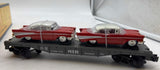 MTH Railking 30-7610 MTH w/57 Chevys RailKing Flat Car Scale O SCALE Like New