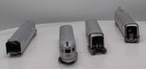Con-Cor 001-008724 CHICAGO BURLINGTON & QUINCY Post WWII Pioneer Zephyr Diesel Train Set AND 0001-008723 4th Add On Car HO Scale Like New