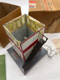 Gilbert American Flyer 593 tower white/ red trim s scale  Used Damaged Box