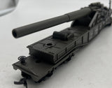 AHM 114 US Army Big Gun Cannon Car HO SCALE Used Excellent Damaged Box