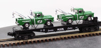MTH Railking 30-7615 MTH Service Center RailKing Flat Car w/2 Tow Trucks O SCALE NEW