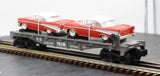 MTH RailKing 30-7610 Flat Car with '57 Chevys O SCALE Like New
