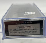 Bachmann 89752 WESTERN MARYLAND USRA Medium Tender N Scale Used Excellent
