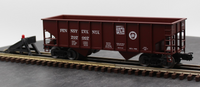 Weaver 707077 PA. Railroad 2 vBay ribbed coal car O SCALE Like New