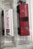 MICRO TRAINS 73050 92070 CHICAGO BURLINGTON QUINCY SET OF 2 FREIGHT CARS N SCALE Like New