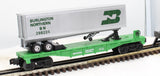 Lionel 6-16308 Burlington Northern Flat Car W/trailer O SCALE Like New