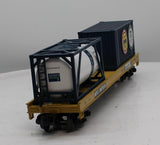 MTH Premier 20-95293 CSX Premier Flat Car w/Tank Container & 20' Container O SCALE Like New