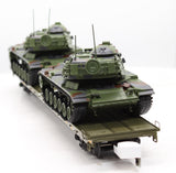MTH Premier 20-92282E U.S. Army 60 Flat Car w/(2) M60 Tanks O SCALE NEW