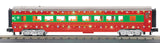 MTH Railking 30-68134 Christmas 60' Streamlined Coach Car w/LED Lights O SCALE Like New