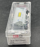 Micro Trains 92180 Blue Circle Cement BCAX 2 bay ACF centerflow covered hopper car N SCALE Like New