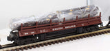 MTH 30-7648 WESTERN MARYLAND Log Dump Car RailKing w/logs O Scale Like New
