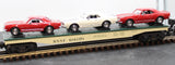 K-Line k691-1051 BNSF Scale Flat w/3 die cast 67 Chevy Camaros O SCALE Used Excellent