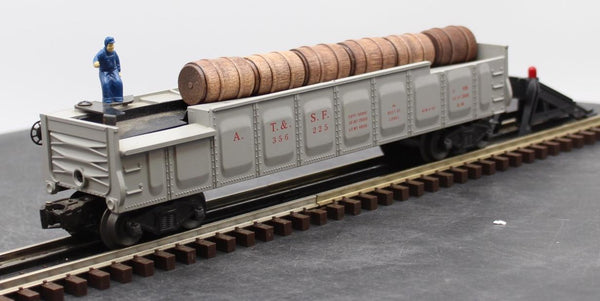 Lionel 6-19877 AT&SF Santa Fe 3562-25 Operating Barrel Ramp Car O SCALE Like New