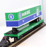 MTH Premier 20-98630 AB Rolling Rock Flat Car w/ 48' Trailer O SCALE Like New