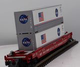 MTH Railking 30-76018 NASA Husky Stack Car O SCALE Like New