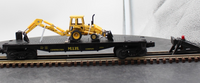 MTH 30-7606 Lines With Ertl Backhoe Semi-Scale Flat Car O SCALE Like New