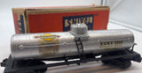 Lionel 2555 Postwar Sunoco Metal Tank Car O SCALE Used Excellent Damaged Box