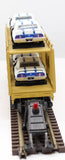 MTH Railking 30-76095 Erie Lackawanna Auto Carrier Flat Car w/(4) Pontiac Firebirds O SCALE Like New