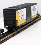 MTH Railking 30-74362 Pittsburgh Steelers 40' High Cube Box Car O SCALE Like New