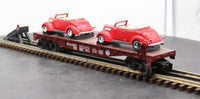 MTH Railking 30-76380 Pennsylvania RailKing Flat Car w/(2) '37 Ford V8 Convertibles O SCALE Used Excellent