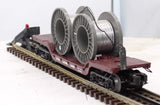 Lionel 6-16318 LIONEL LINES Depressed Flatcar with Cable Reels O Scale Like New