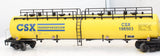 MTH Premier 20-96023 CSX 20K Gallon 4-Compartment Tank Car O SCALE (broken handrail) Used
